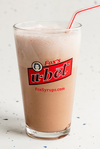 1 (one) Fox's U-bet Signature 16oz Egg Cream Glass