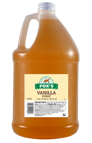 Fox's U-bet Vanilla Flavored Syrup, Case of 4 (four) 1-Gallon Bottles